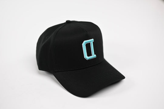 NEON V2 Precurved snapback - BLACK / BLUE