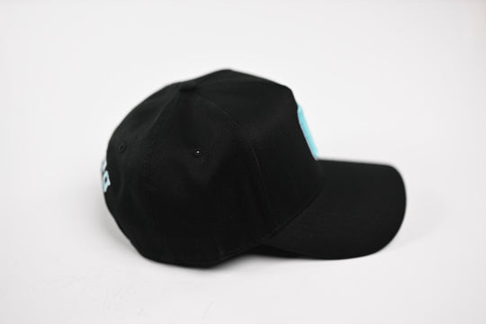 NEON V2 Precurved snapback - BLACK / BLUE