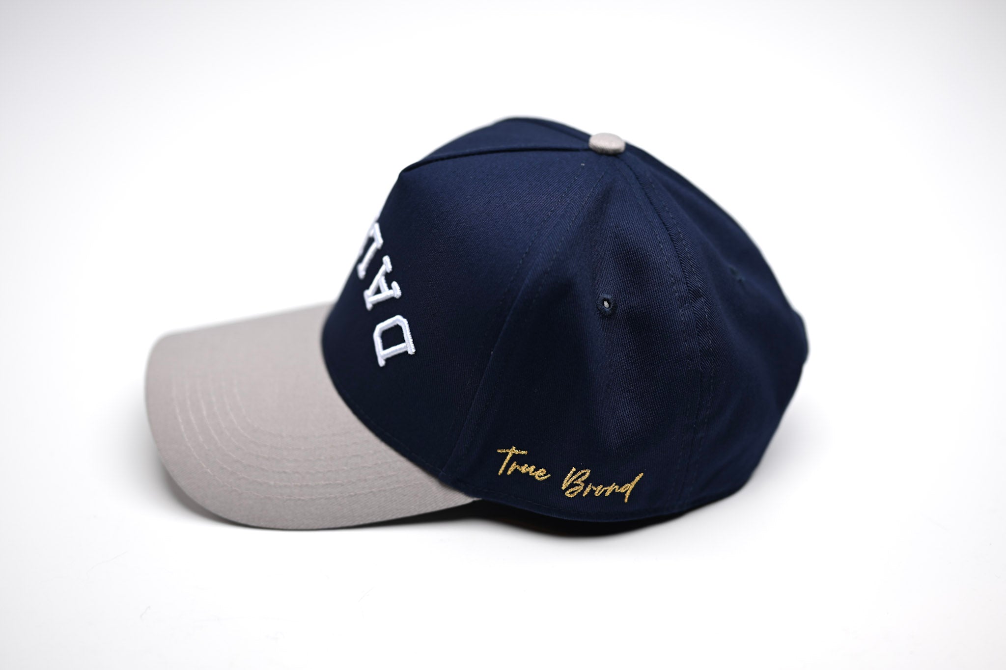 Upside Down Dallas Snapback Hat, Inverted Dallas Embroidered Hat Dark Navy