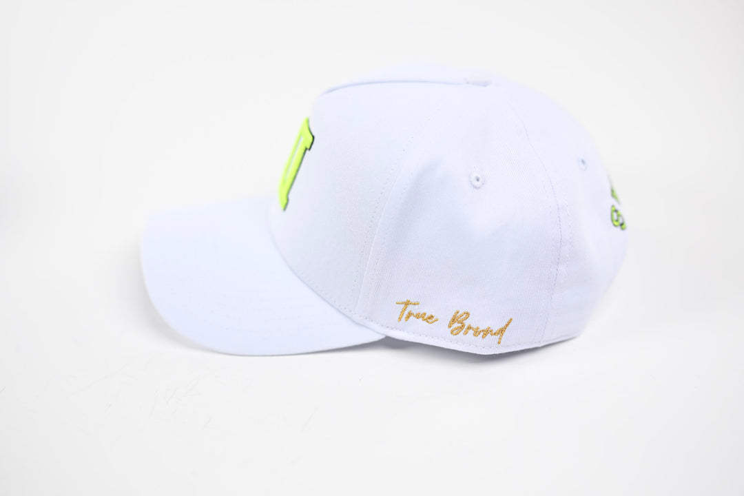 NEON V2 Precurved snapback - WHITE / YELLOW