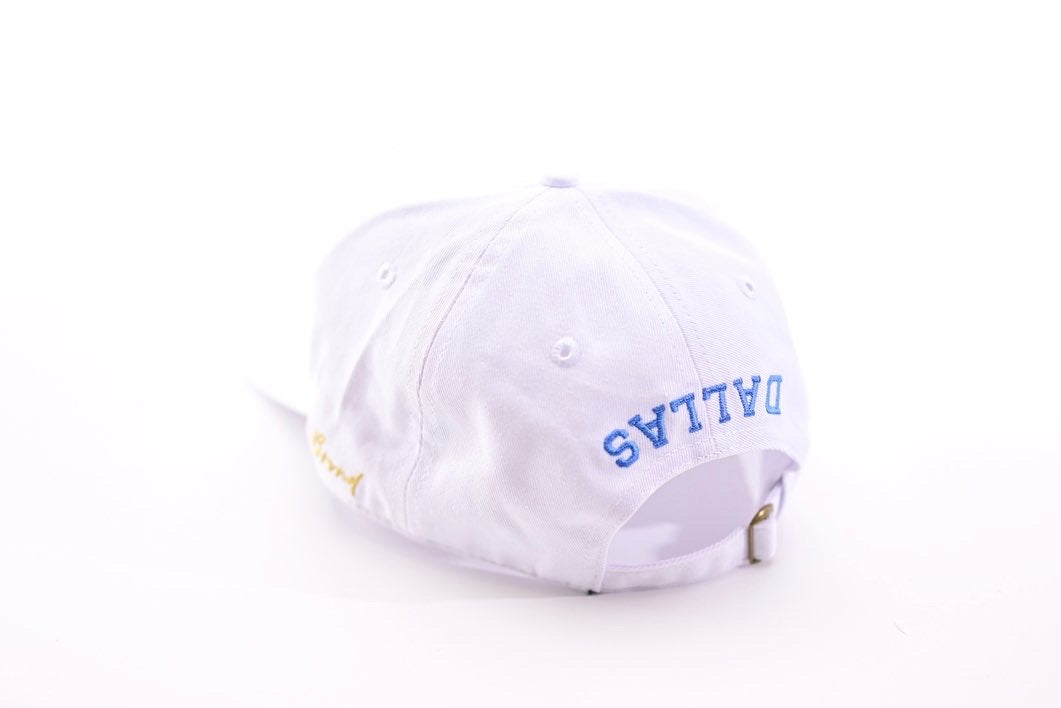Dad Hat V2 - WHITE w/ ROYAL