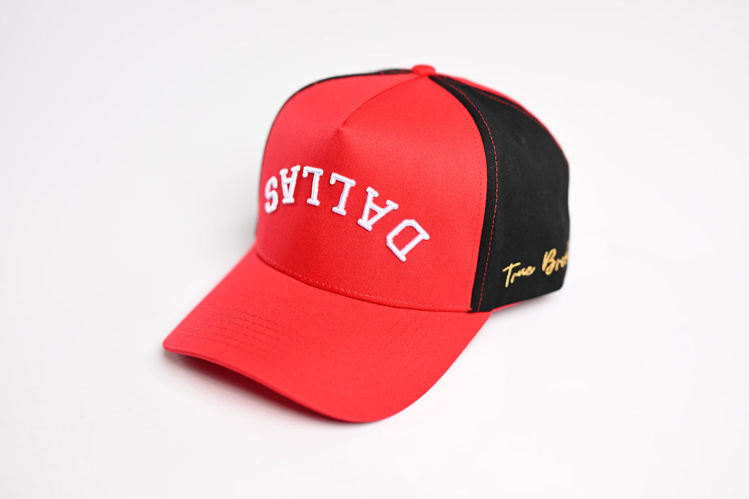 black and red dallas cowboys hat