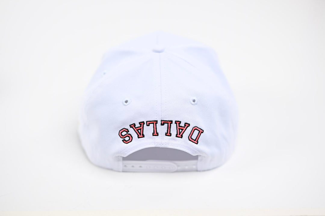 NEON V2 Precurved snapback - WHITE / PINK