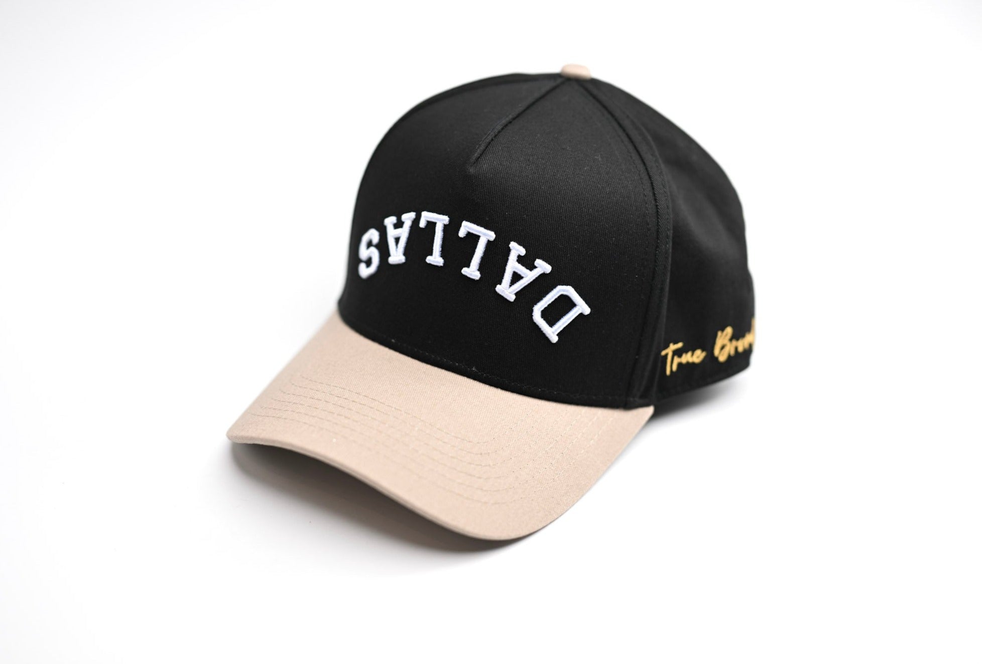 Precurved Dallas snapback - SAND / BLACK