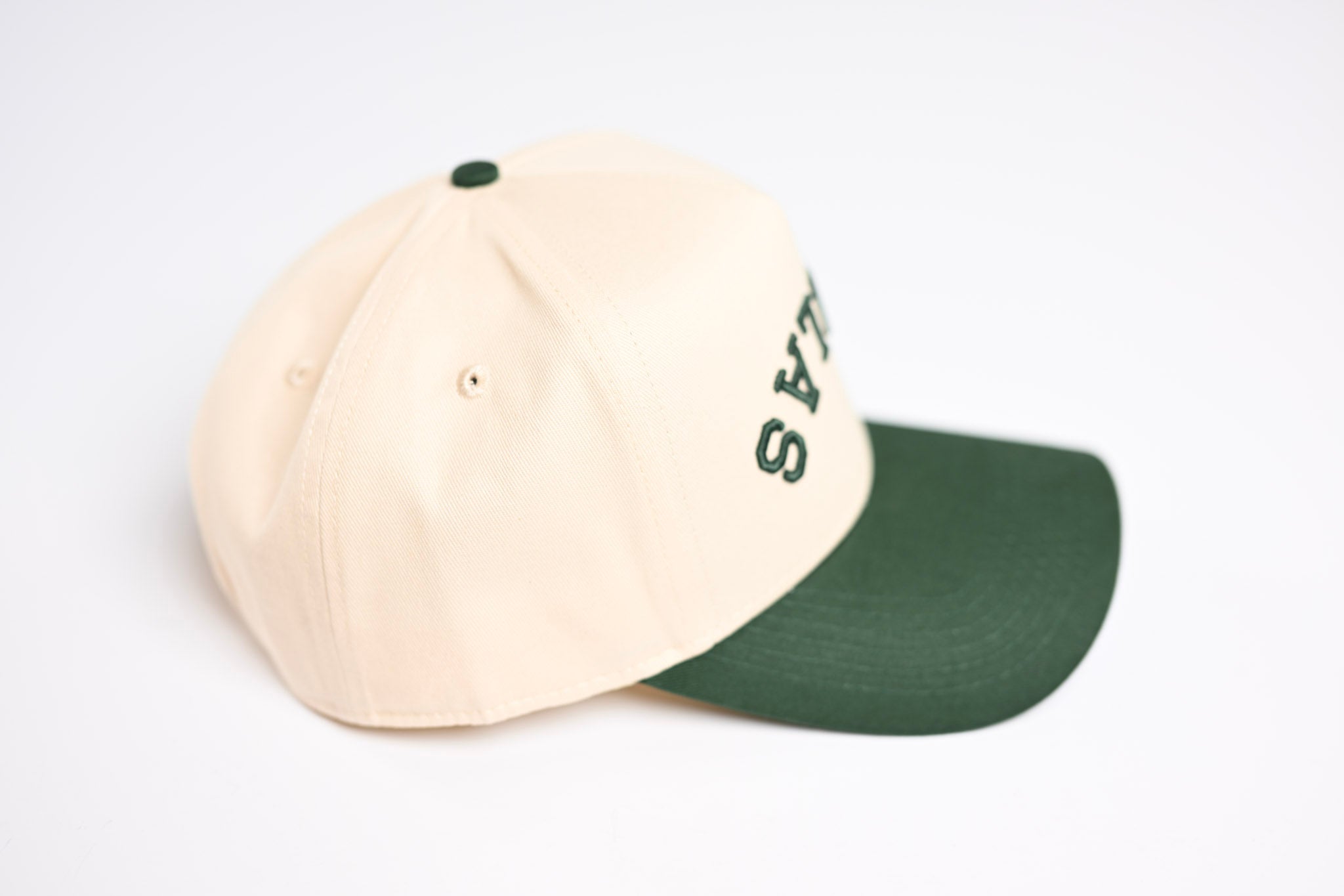 Upside Down Dallas Snapback - Forest Green / White