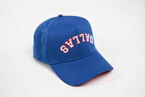 Precurved Dallas snapback - ROYAL w/ Red outline