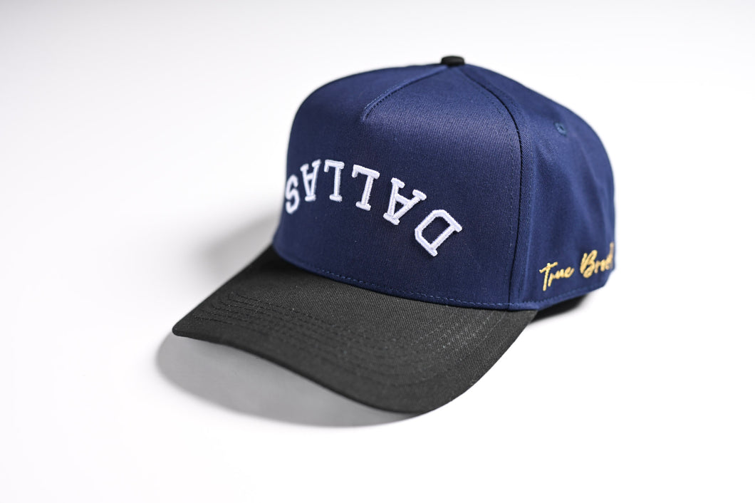 Precurved Dallas snapback - BLACK / NAVY